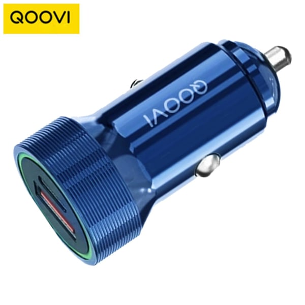 Qoovi Cmc-235 Dual Output Hurtiglading Pd 20w Qc3.0 Usb Type-c Biltelefon C