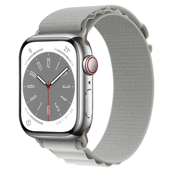 Alpine Loop Band til Apple Watch Rem 49mm 44mm 40mm 45mm 41mm 42mm 38mm 38 40 44 45 Mm Armbånd Iwatch Ultra Series 7 6 3 Se 8 42 44 45 49mm gray-light gray