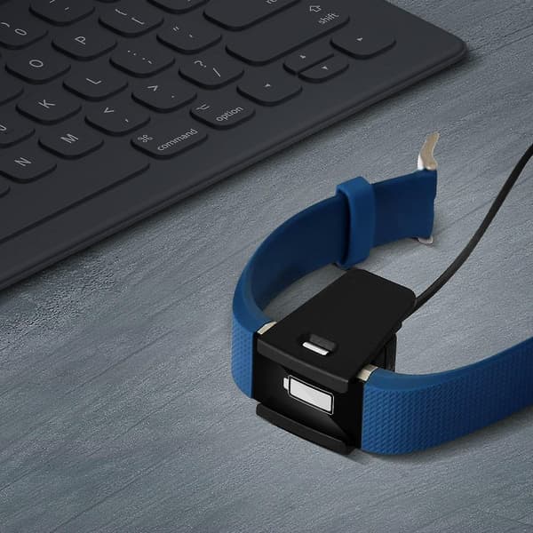 Fitbit Charge 2 Opladersystem Kabelclips Længde 58 Cm - Sort