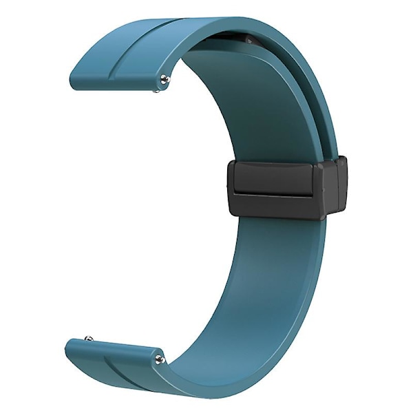 Magnetisk foldeluk 20mm silikone rem til Huami Amazfit Gtr Mini/ Gts 4/3/2 / Bip 3 Cyan