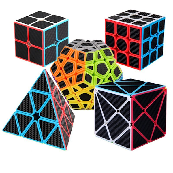 Hiilikuitu Tarra Rubikin Kuutio Sarja, Sopiva, Transformer King Kong Rubikin Kuutio 5-Osainen Sarja
