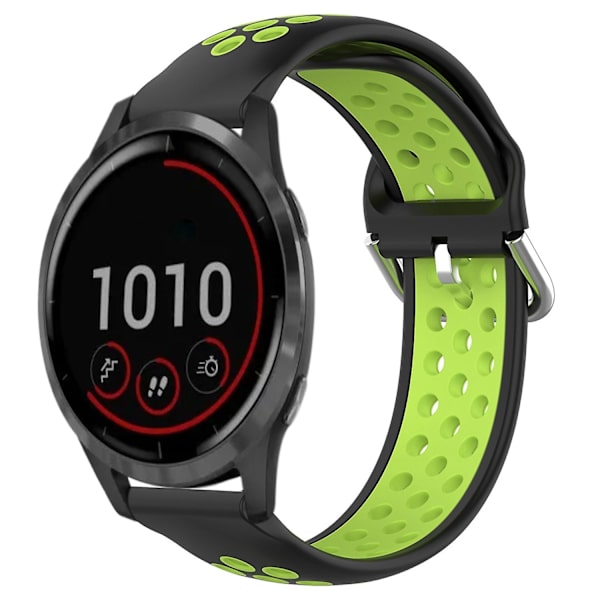 22 mm watch för Garmin Vivoactive4 Black  Lime