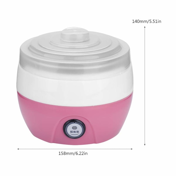 1L Helautomatisk Elektrisk Yoghurtmaskin Blå (Rustfritt Stål Innerbeholder)