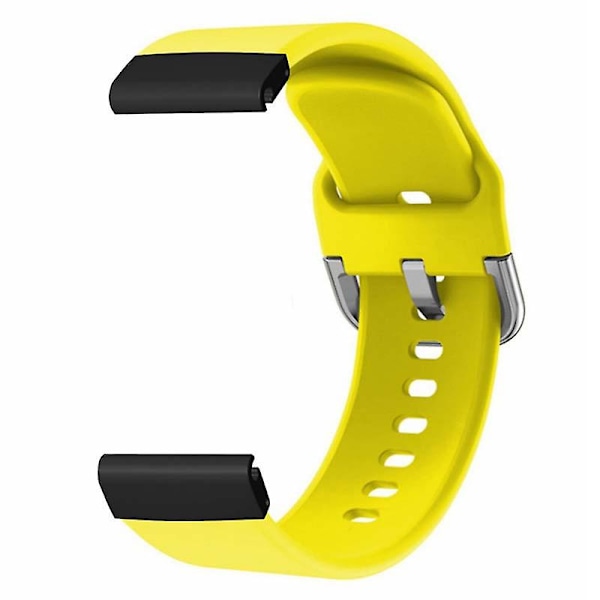 26mm PC-kontakt sportsrem i silikon for Coros Vertix 2 / Garmin Fenix 7x/6x/5x Yellow