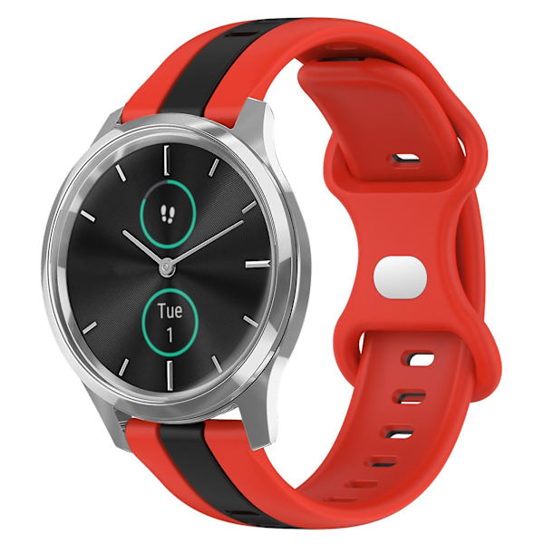 Silikoniranneke Garminmove Luxe -kelloon Red Black