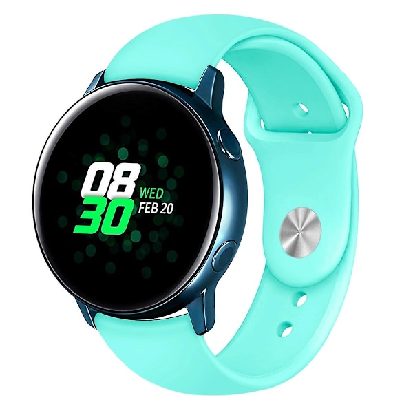 Til Samsung Galaxy Watch Active2 Bluetooth-version 40mm Smart Watch Solid Color Silikonurrem Mint Green