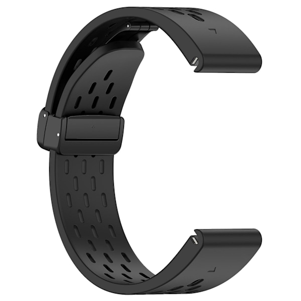 KLB-DDGJ-001 För Garmin Fenix 7 / 7 Pro QuickFit 22mm Silikon Armband med Magnetiskt Fällbart Spänne Black