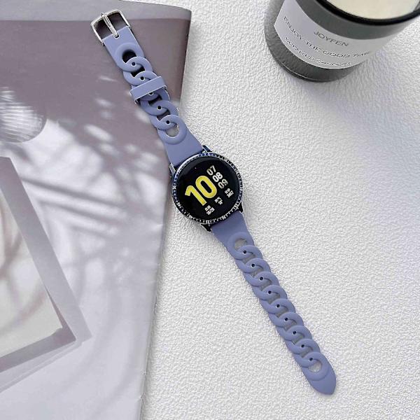 For Garmin Venu 2 Plus/Samsung Galaxy Watch4 Watch Band 20mm Circle Design Udskiftningsrem Light purple, Light Purple K Samsung Galaxy Watch A