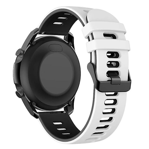 22mm Kaksiväri Silikoniranneke Samsung Galaxy Watch3 45mm / Garmin Venu 3 White Black