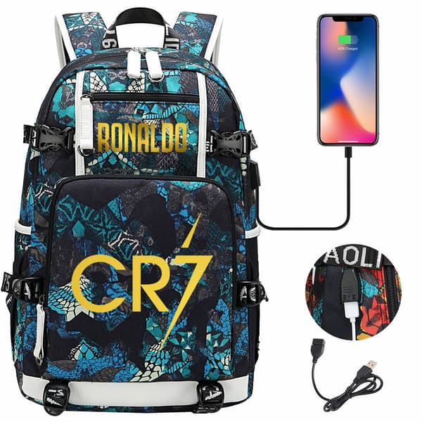Ryggsekk - Cr7 Med Usb-Ladeport (1)