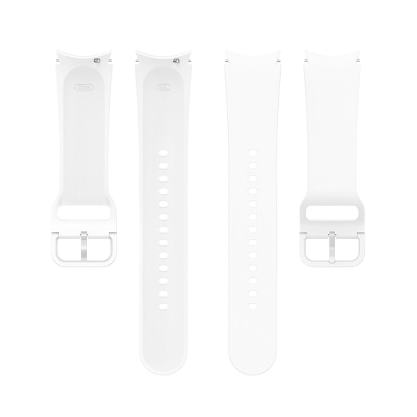 Silikone urrem til Samung Galaxy Watch4 40mm / 44mm fladt spænde White