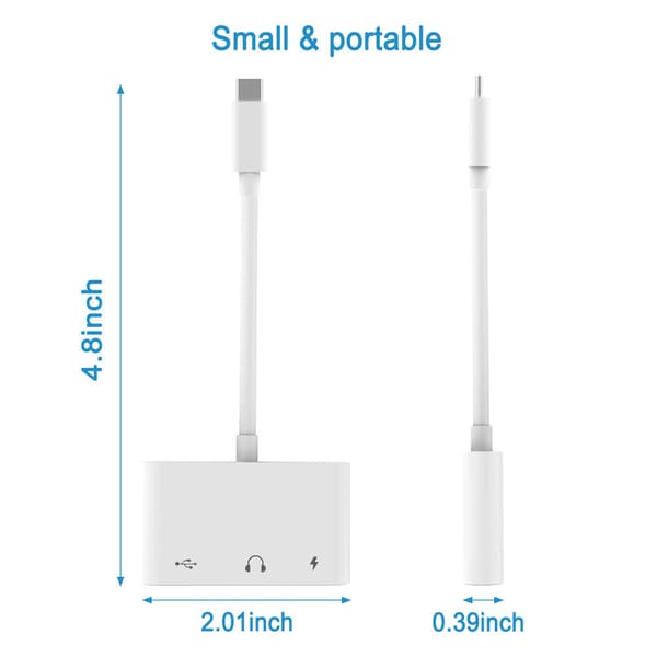 Sovittimet 3-in-1 USB C - 3,5 mm Audio OTG -sovitin