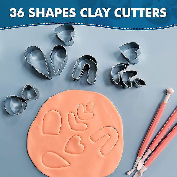 126 stk Polymer Clay Cutters Sæt til øreringefremstilling med øreringekort krogrygge