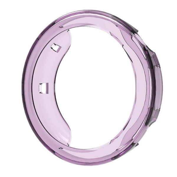 För GT4 41/46 mm Stötsäker anti-scratch TPU Cover Ram Bumper Sleeve Dammtät Transparent purple 41mm
