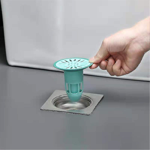 Viemäri Anti-odor Suihkutyhjennystulppa Deodorantti lattian cover Green