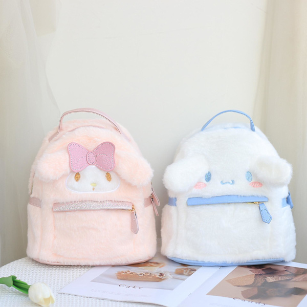 Söpö pieni karvainen reppu Pehmoreppu Söpö tyttölaukku My Melody