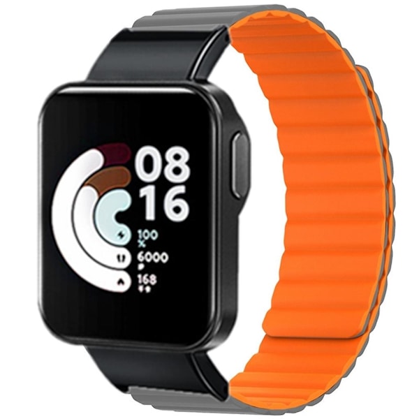 Silikonarmbandsbälte för Redmi Watch/Mi Watch LITE Watch Magnetrem Gray orange