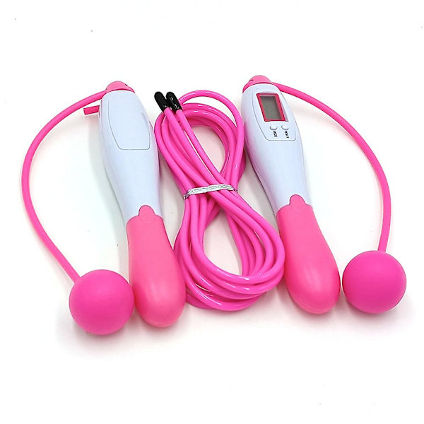 Trådlöst hopprep Smart Elektronisk räkning Hopprep Sladdlös och rep inomhus och utomhus Dubbelanvändning vajerhopprep Set (svart) pink