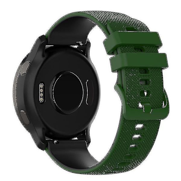 Klokkestropper for Garmin Vivoactive 4/Garmin Forerunner 255 klokkebånd Grid Texture erstatningsklokke Army Green Black G Garmin Forerunner 255