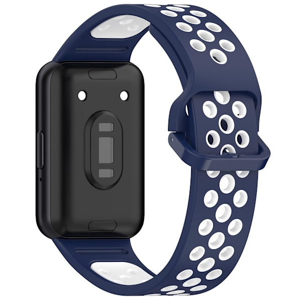 Silikonarmband för Samsung Galaxy Fit3, tvåfärgade handledsremmar, reservdelar Midnight Blue White