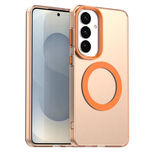 Fodral till Samsung Galaxy S26, godisfärgat, stöder Magsafe Magnetic (Orange)
