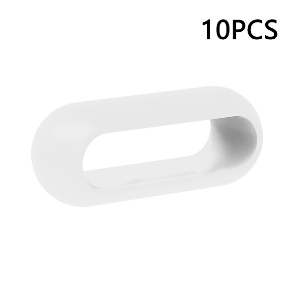 10 kpl Xiaomi Smart Band 8 Pro -älykellolle Silikoni pidike lenkki rannekkeen kiinnitysrengas White Xiaomi Smart Band 8 Pr