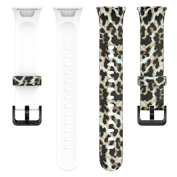 Xiaomi Mi Band 7 Pro -urheilurannekkeen pehmeä silikonipainatuskuvioinen vaihdettavissa oleva ranneke, vakiokoko Leopard Print