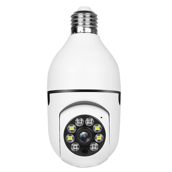 Glödlampa Övervakningskamera Wifi Night Vision 1080p App Fjärrvisning