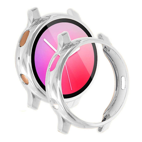 2st kompatibel med Galaxy Watch Active2 Case 40mm, 2-pack Soft Tpu Bumper Full Around cover för Samsung Galaxy Watch Active 2 40mm