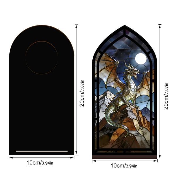 Fantasy bokkrok for bokelskere, med stearinlyslampe Dragon 1