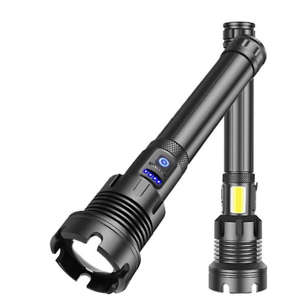 Super Bright XHP90 Torch Led Ficklampa USB Uppladdningsbar Taktisk lampa COB without Battery