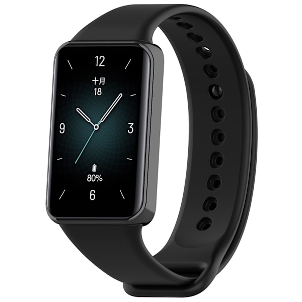 Mjuk TPU-justerbart armband för Honor Band 9 Black