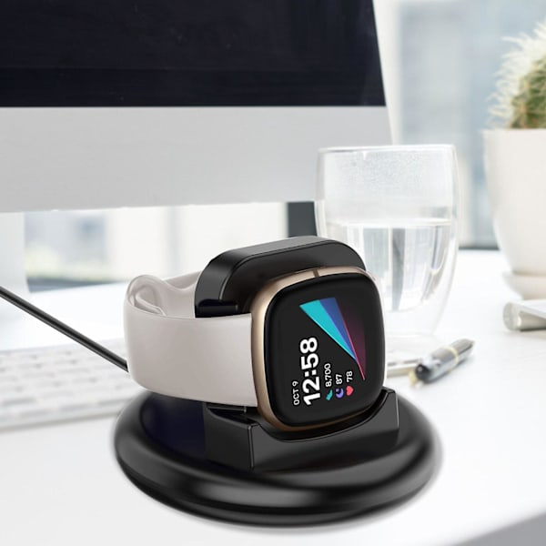 Fitbit Versa 3 Sense Bærbar Ladestasjon Base USB-adapter