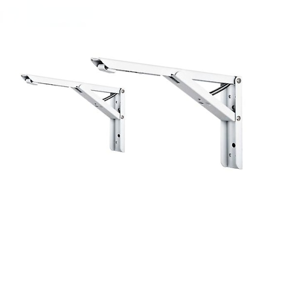 Rustfritt stål Folding Triangle Bracket Vegg Foldeskillevegg 12inch white