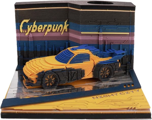 Notesblok - 3D DIY Memoblok, 170 Noter, Håndlavet Papirskulptur (Cyberpunk)