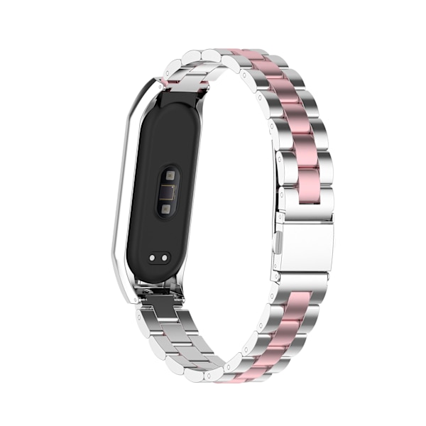 Rem Metall Rostfritt Stål För Mi Band 6 Xiaomi Mi Band 7 6 5 Rem kompatibelt Armband Armband Mi Band 5 4 3 Tillbehör For Mi band 6 Black 2