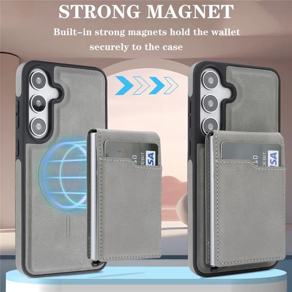 Etui til Samsung Galaxy S26 Plus, magnetisk med avtakbart kortholder (grønn)
