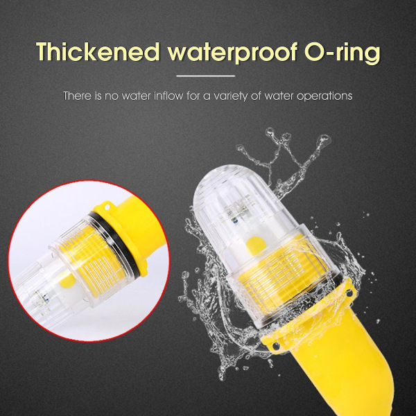 2024 Kaesi Single Flash Fiskelampe Far Lighting Range Automatisk lyskontroll Slitesterk bøye Fishnet Light for Outdoor Yellow