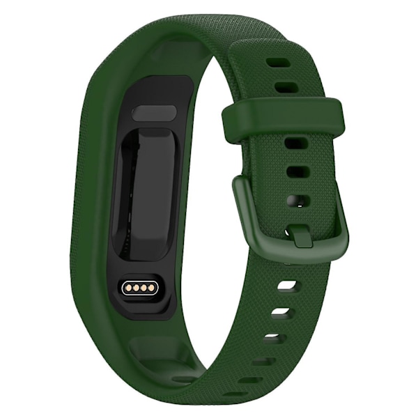 For Garmin Vivosmart 5 Anti-ripe silikon klokkebånd med etui beskytter armbånd Turquoise, Army Green H Garmin Vivosmart 5