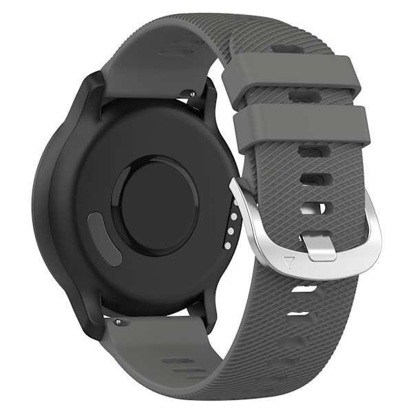 För Garmin VivoMove Trend / Venu Sq 2 Silikon Armband 20mm Klockarmband med Korsränder Dark Grey