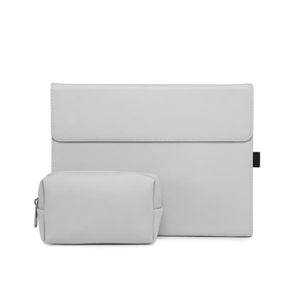 Etui til Microsoft Surface Pro 4/5/6/7, justerbar visningsvinkel, med veske (matt lys grå)