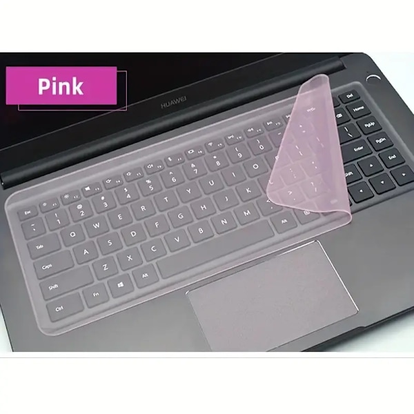 14.3 X 5.2 Tommers Silikon Tastaturdeksel For 15.6 Tommers 17.3 Tommers Bærbare Datamaskiner Med Numerisk Tastatur (Rosa)