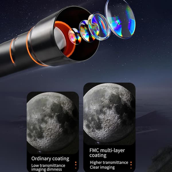 Teleskop til børn, voksne og begyndere - Aperture Refractor Teleskop til stjernekiggeri (1003-2)