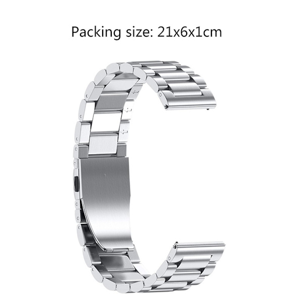 For Honor Watch GS3 Justerbart armband i rostfritt stål Quick Release Armband Silver