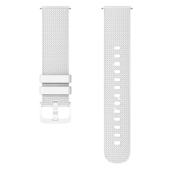 Rutiga mönstrade 22 mm remmar i silikon för Samsung Gear S3 / Huami Amazfit Pace White