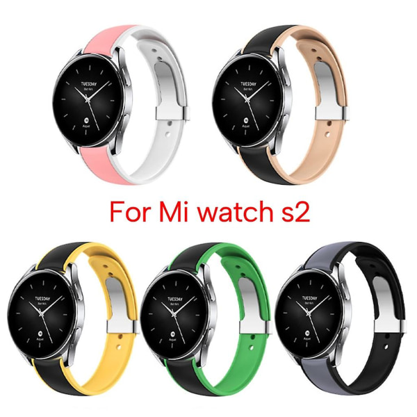 Watch Bälte Mjukt Armband-armband Andas Svetttätt för Watch S2 Justerbar Pioneer Yellow Ladies