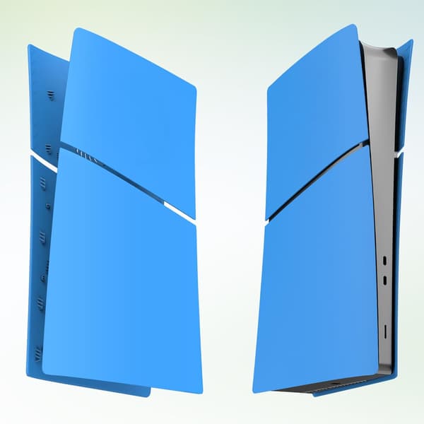 Deksel til PS5 Slim Digital Edition, matte sideplater erstatningstilbehør (kompatibel, blå)