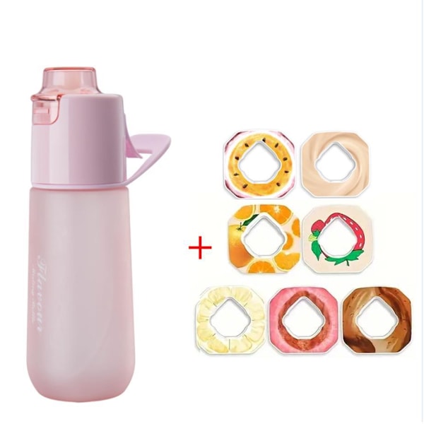 750 ml duftvannflaske med 7 smakskapsler, lekkasjesikker med sugerør, egnet for utendørs sport, barnegavene Scrub Powder