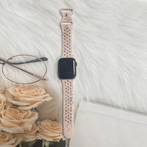 Band för Apple Watch Strap Ultra 2 49mm/Series 9 8 7 45mm/SE (2023) SE (2022) 6 5 4 SE 44mm/3 2 1 42 Pink B Apple Watch Ultra 2 49