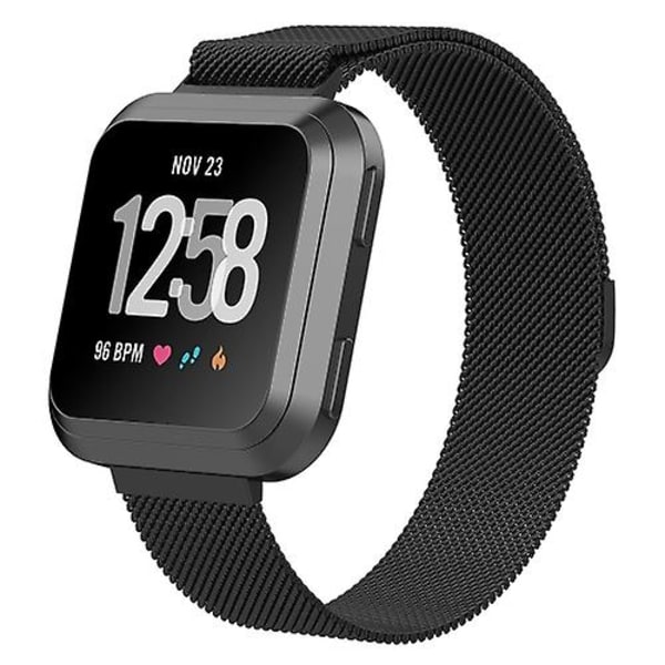 Fitbit Versa 2 / Fitbit Versa Lite Milanese watch , Pieni koko: 2,3 x 22,5 cm PLF Black